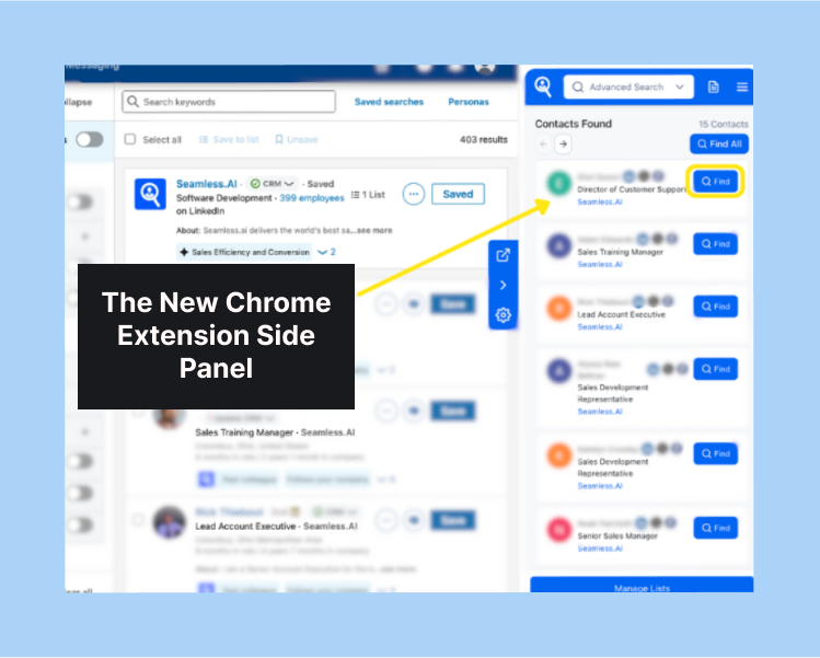 Screenshot of Chrome Side Panel with Title "The New Chrome Extension Side Panel"